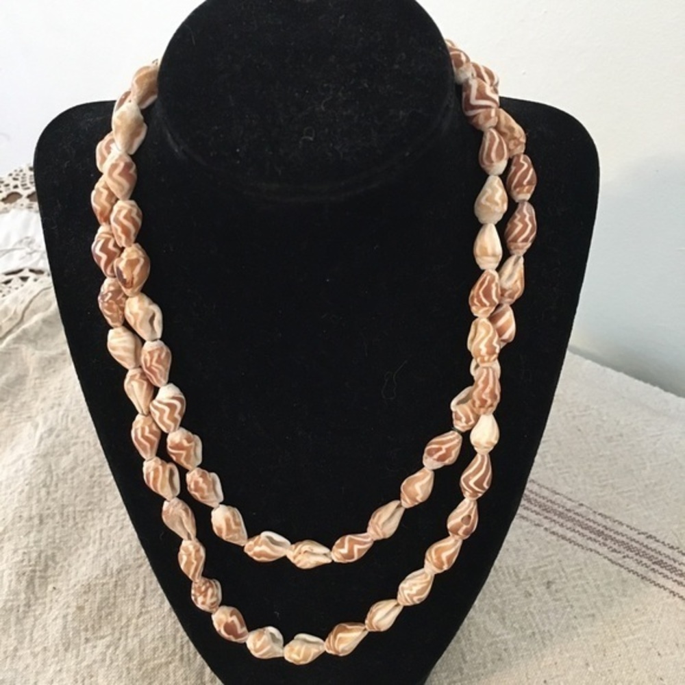 BOHO Beachy Long Shell Necklace • Can Be Doubled